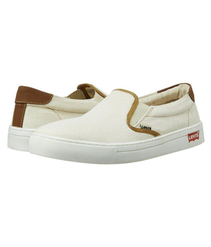 levis white canvas trainers