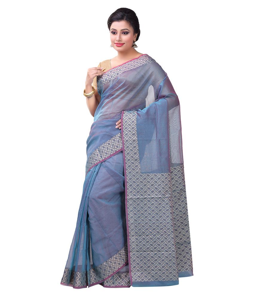 Jaishri Grey Cotton Blend Saree - Buy Jaishri Grey Cotton Blend Saree ...