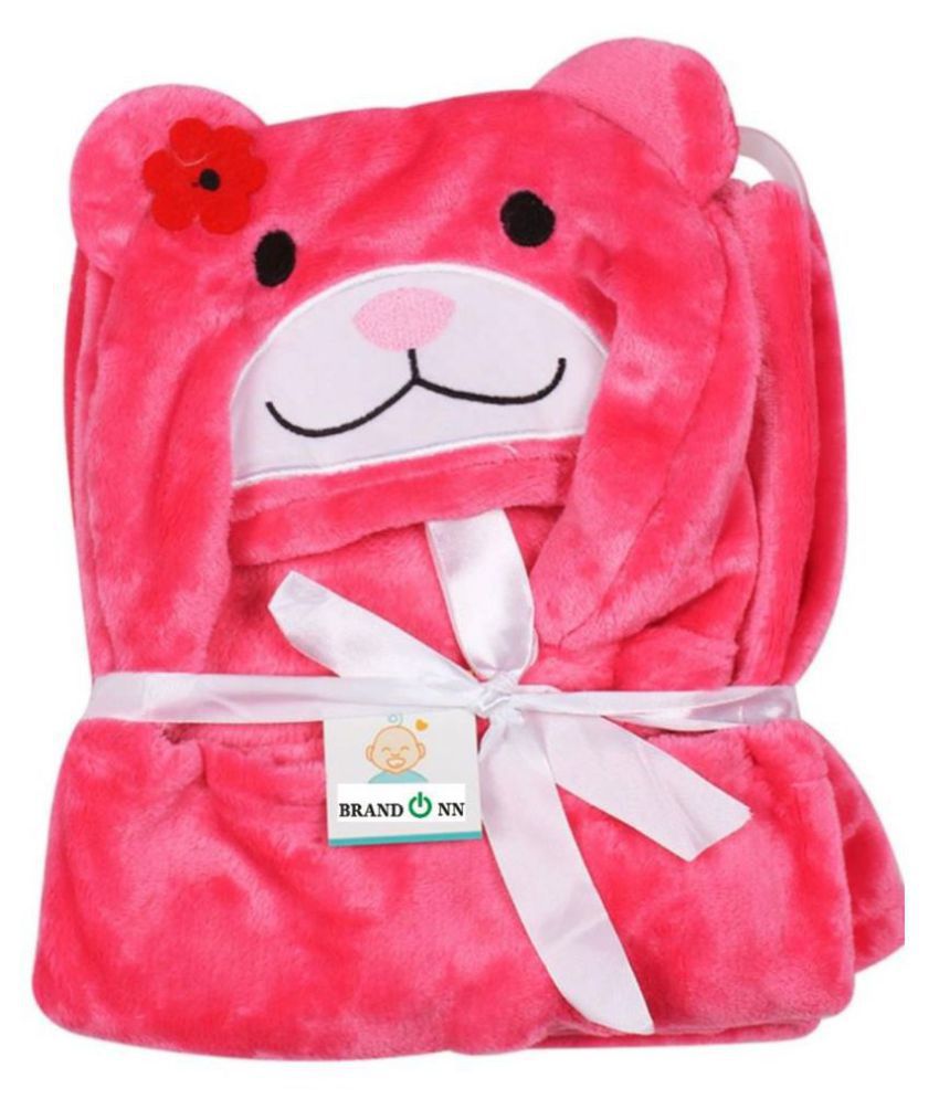     			Brandonn - Pink Flannel Baby AC Blanket (Pack of 1)