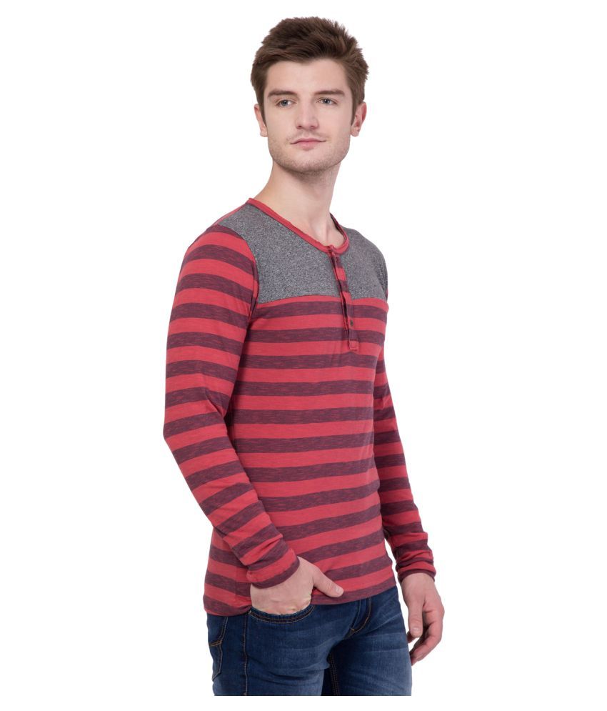AERO Maroon Henley TShirt Buy AERO Maroon Henley TShirt Online at