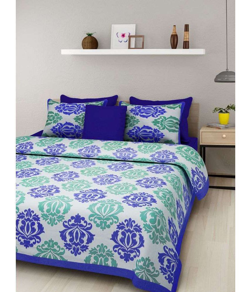 jaipuri bedsheet Cotton Double Bedsheet with 2 Pillow Covers Buy
