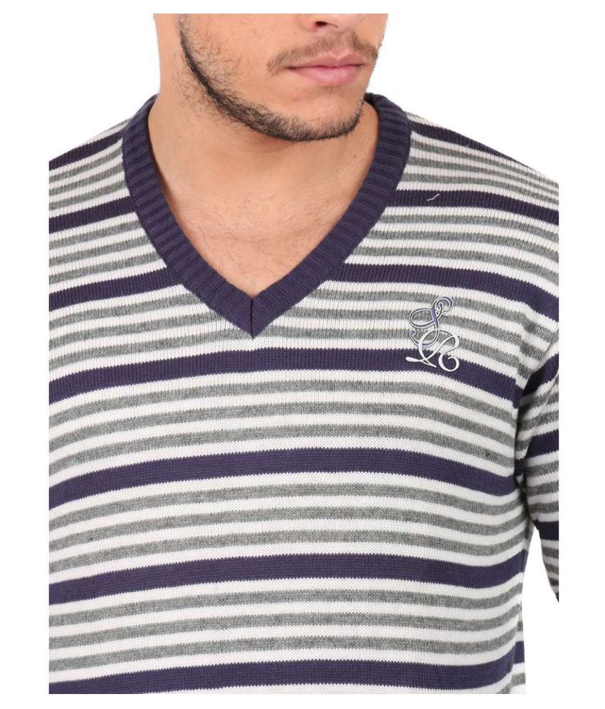 Oxemberg Grey V Neck Sweater - Buy 