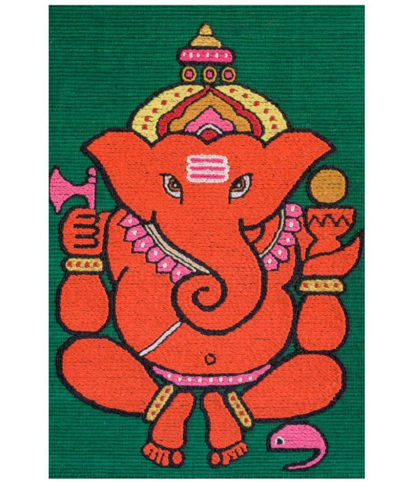 H R Enterprise LORD GANESHA Decorative Tapestry Fabric Multi - Pack of 1