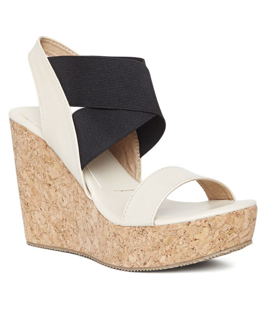 Marc Loire Cream Wedges Heels Price in India Buy Marc Loire Cream