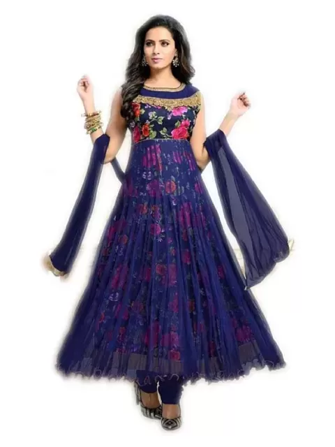admiria Blue Georgette Anarkali Gown Semi-Stitched Suit Price in India -  Buy admiria Blue Georgette Anarkali Gown Semi-Stitched Suit Online at  Snapdeal