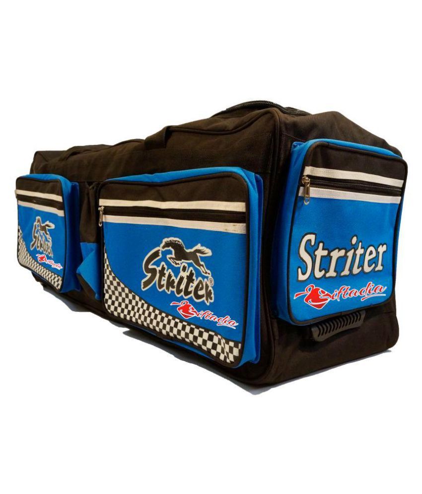 Giftadia 38 Inch Heavy Duty Canvas Cricket Kit Bag With Wheels Blue