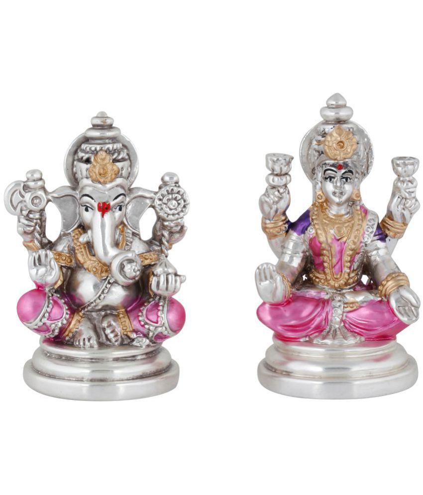 Jewel99 Laxmi Ganesh Silver Idol: Buy Jewel99 Laxmi Ganesh Silver Idol