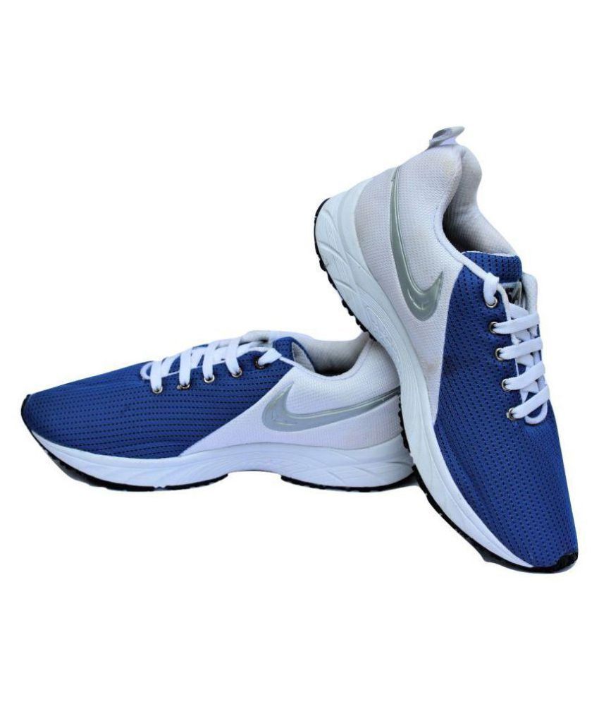 RW SAGA Blue & White Running Shoes, Walking Shoes, Cricket Shoes