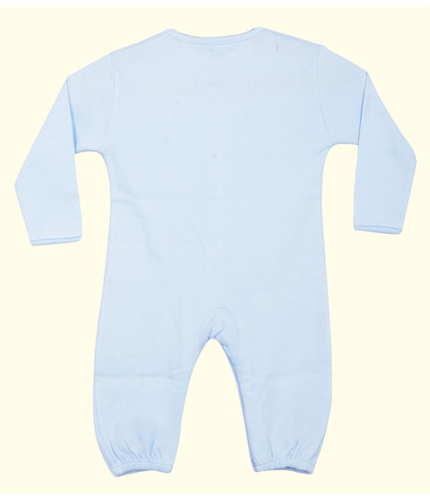 solid light blue romper
