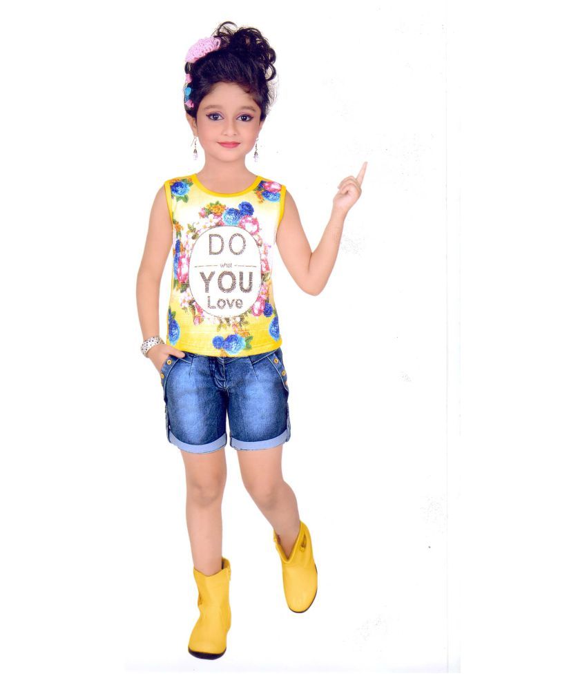 DENIM HOT PANT FOR GIRLS - Buy HEY BABY 
