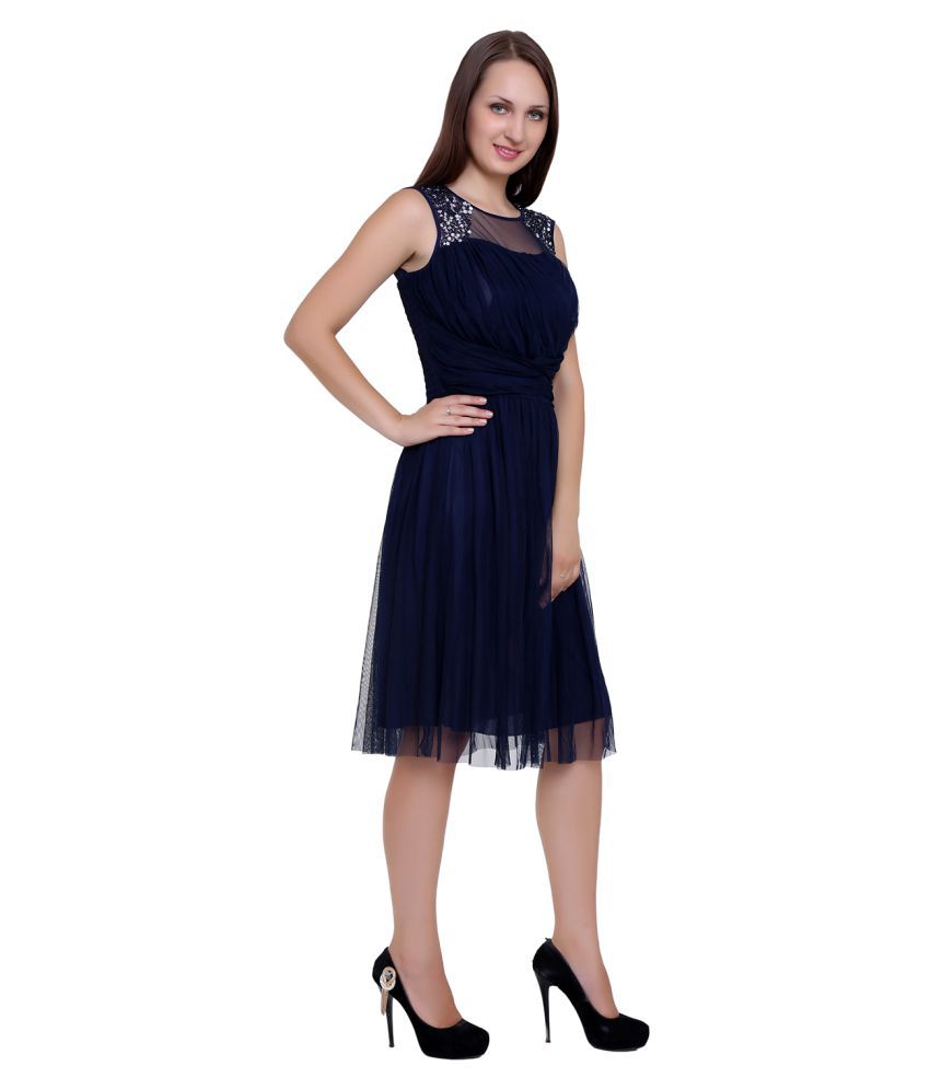 SGF Net Blue Dresses - Buy SGF Net Blue Dresses Online at Best Prices ...