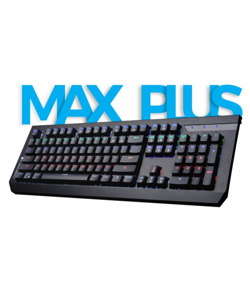 zebronics mechanical usb wired keyboard max plus