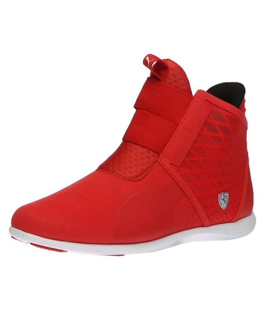 puma red ankle shoes