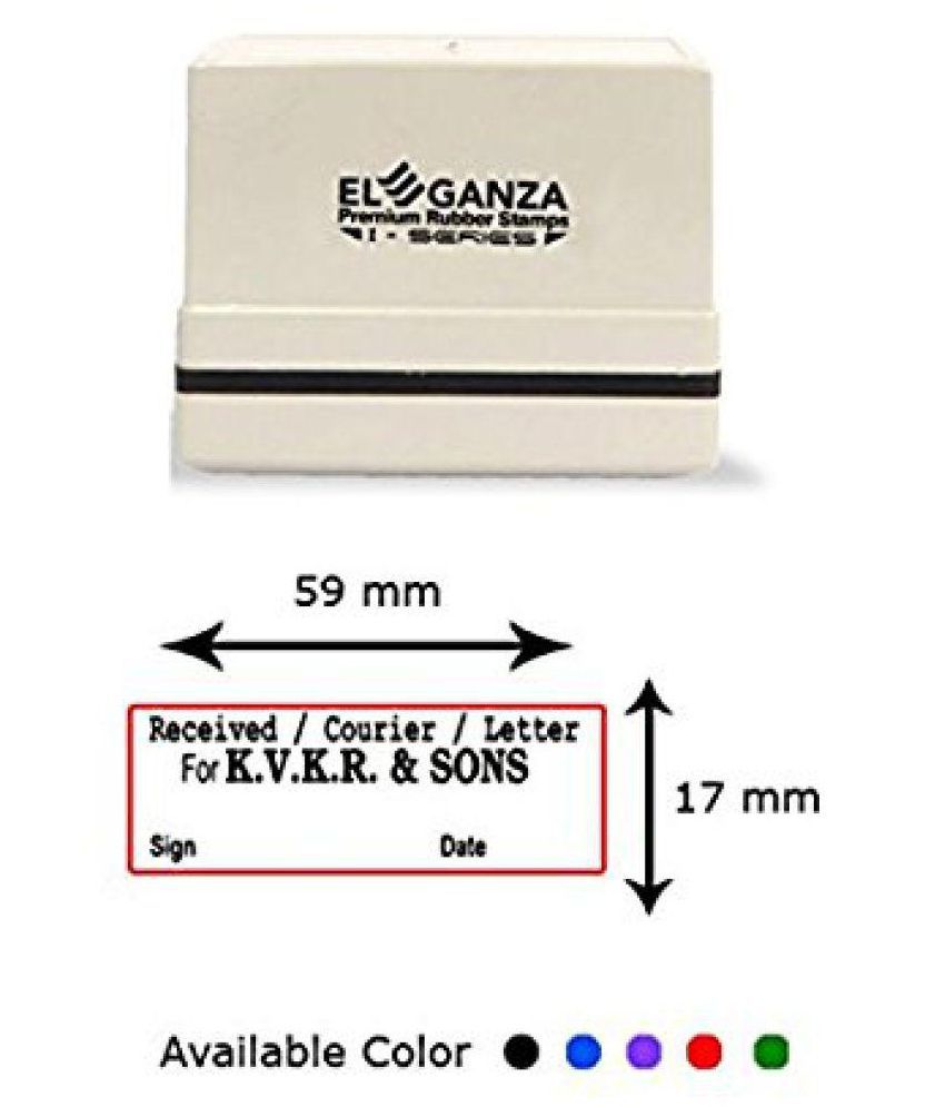     			Eleganza I2 5917 Self Inking Customized Rubber Stamp (Size 59 X 17 Mm)
