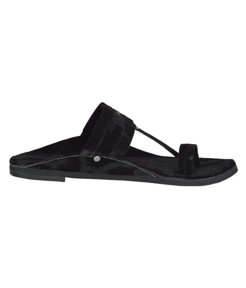 kolhapuri chappal gents black