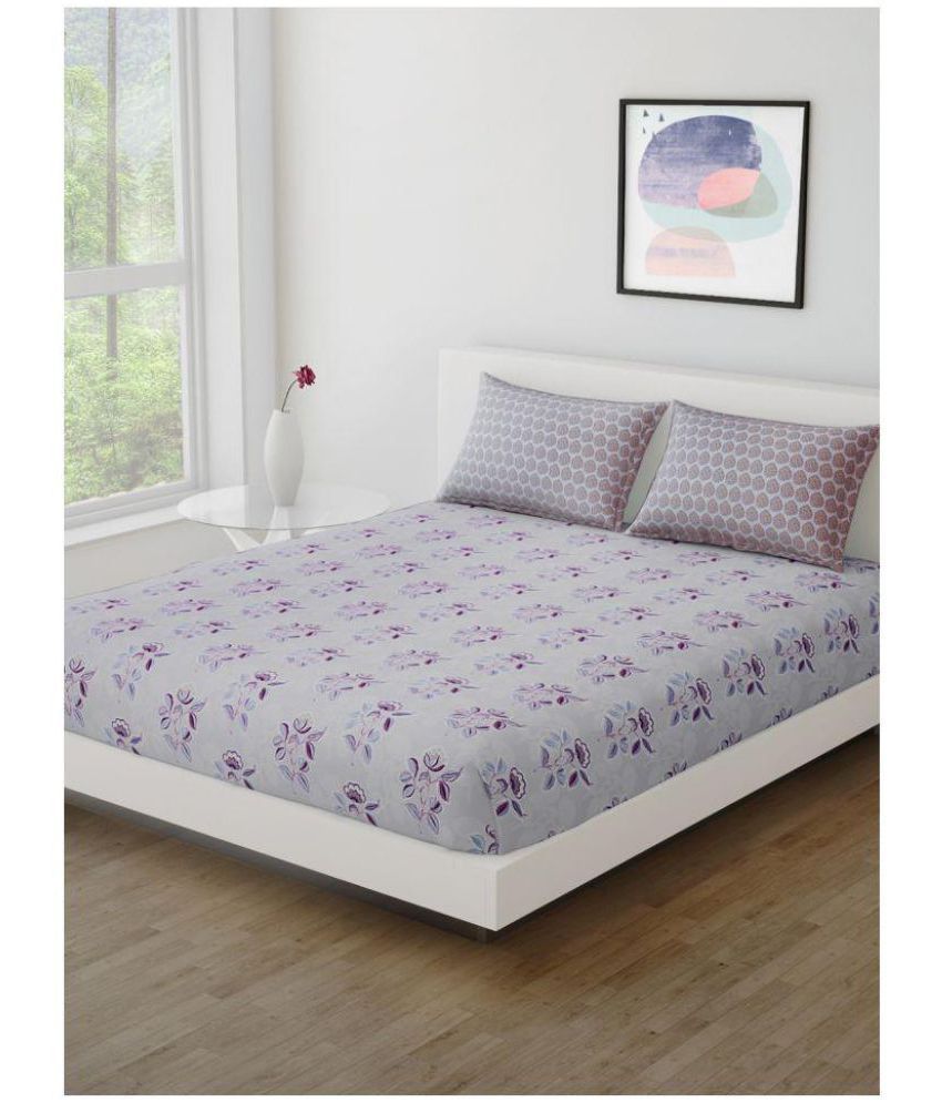 Spaces Cotton Double Bedsheet with 2 Pillow Covers Buy Spaces Cotton