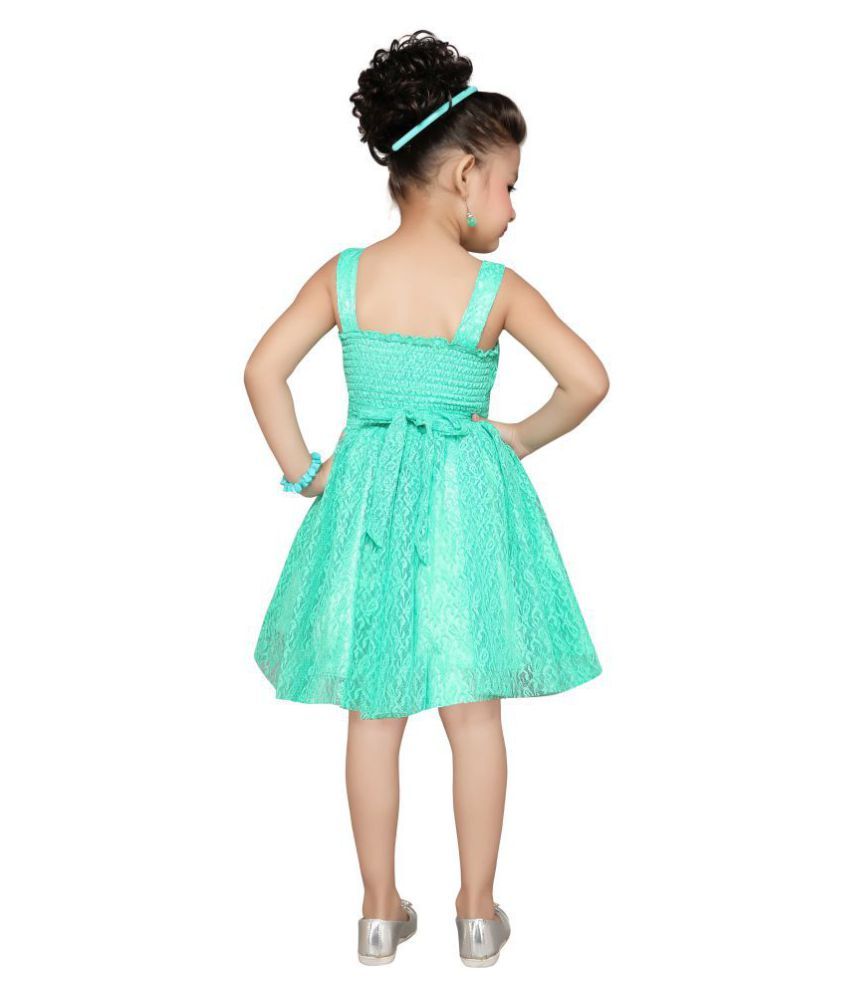 green colour party frocks