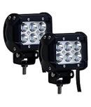 RA ACCESSORIES 6 LED Square Fog Light For Bikes/Cars - Bright White