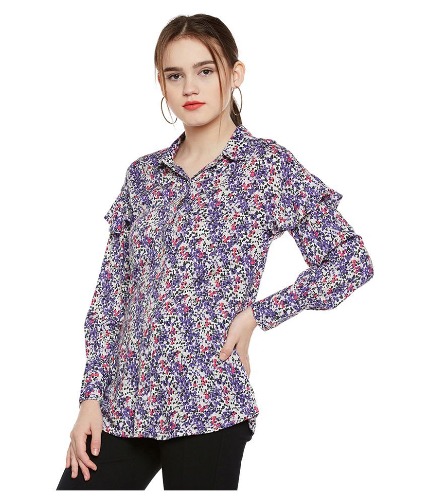 relaxed fit viscose shirt