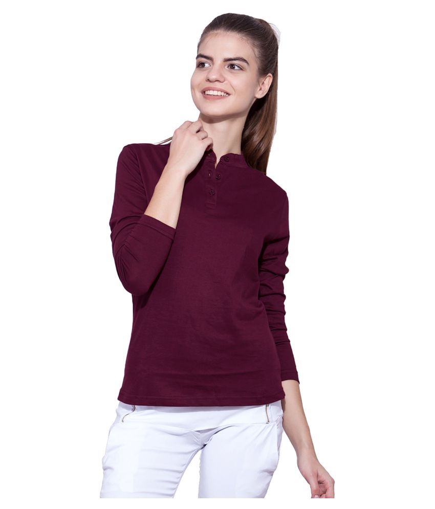     			Ap'pulse Cotton Maroon Polos