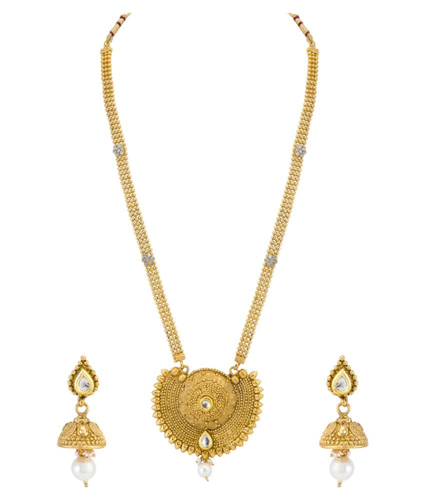 Sukkhi Resplendent Jalebi Design Gold Plated Necklace Set for women ...