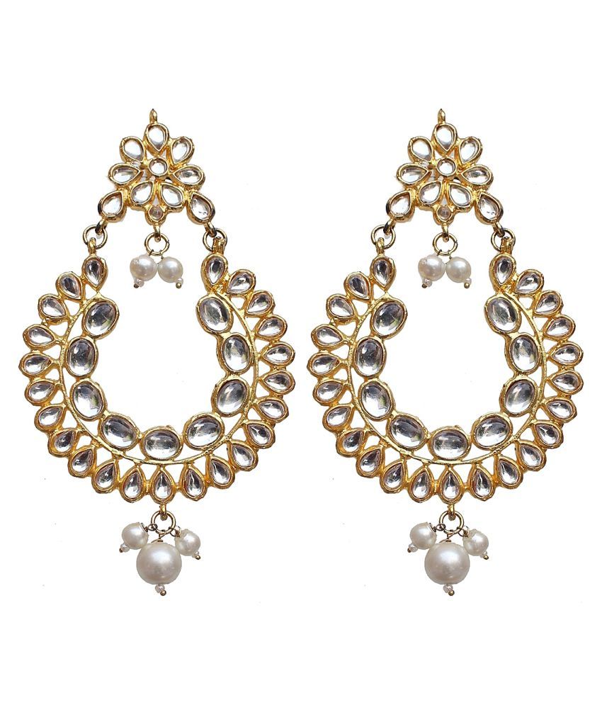 white ethnic earrings