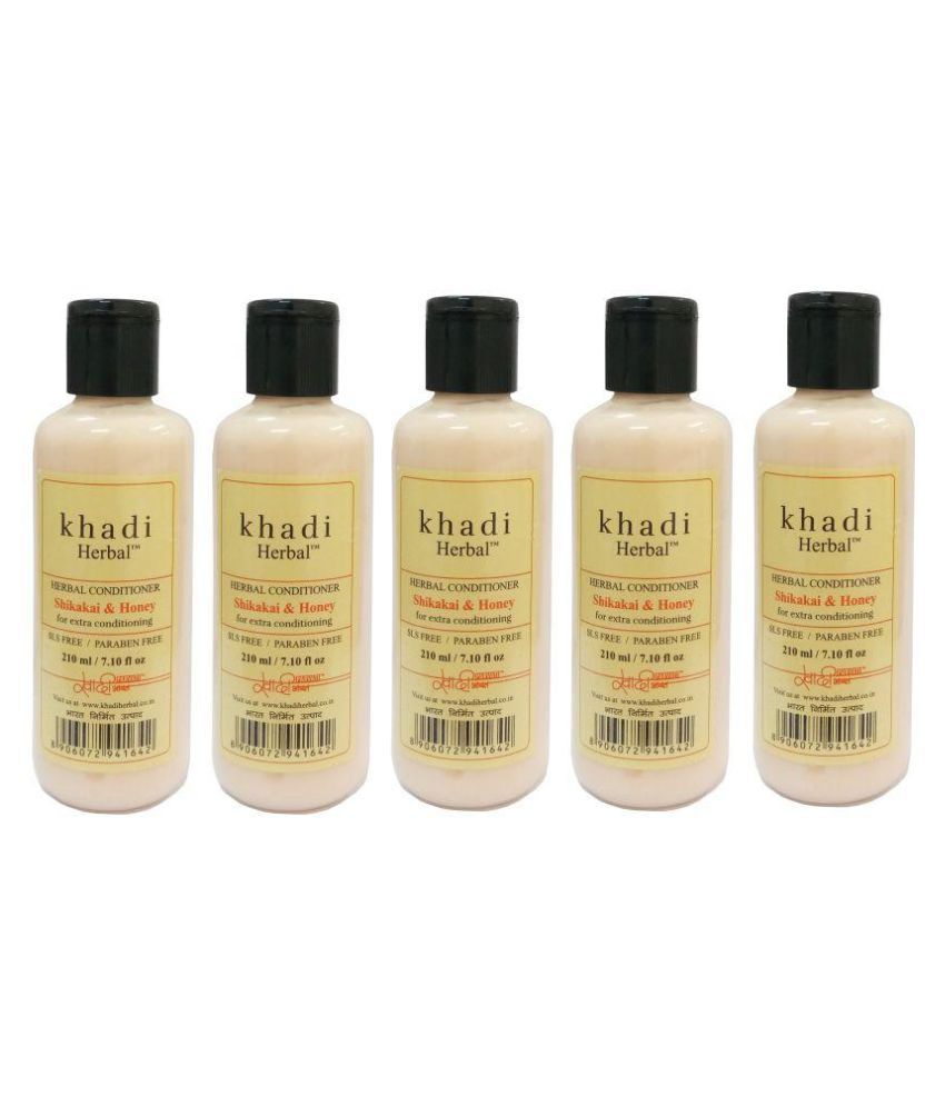     			Khadi herbal Shikakai & Honey (SLS & Paraben Free) Deep Conditioner 210 ml Pack of 5