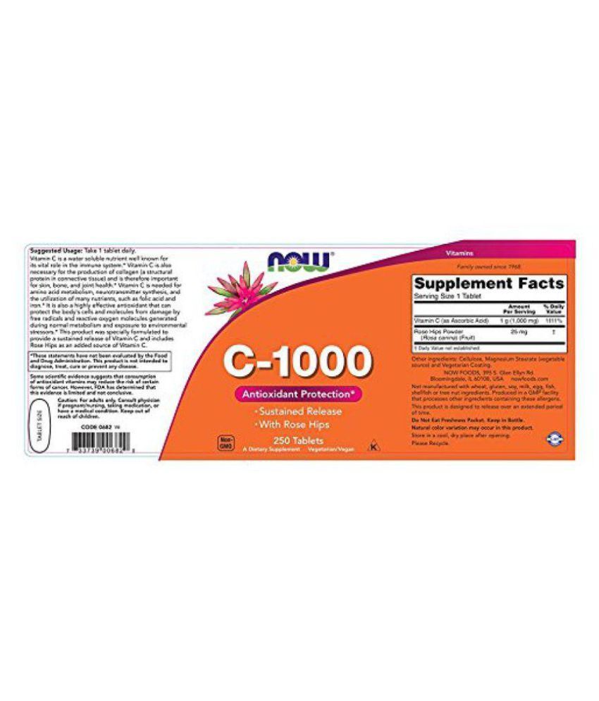 Now Foods Vitamin C 1000 Tablets 1 Gm Buy Now Foods Vitamin C 1000 Tablets 1 Gm At Best Prices In India Snapdeal