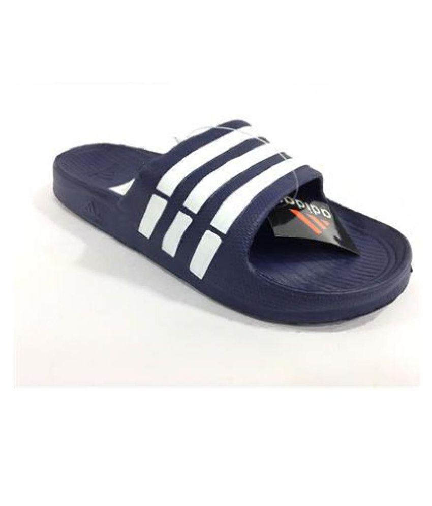 Adidas MEN'S NEW SLIPPERS 82460 Blue Slide Flip flop Price in India ...