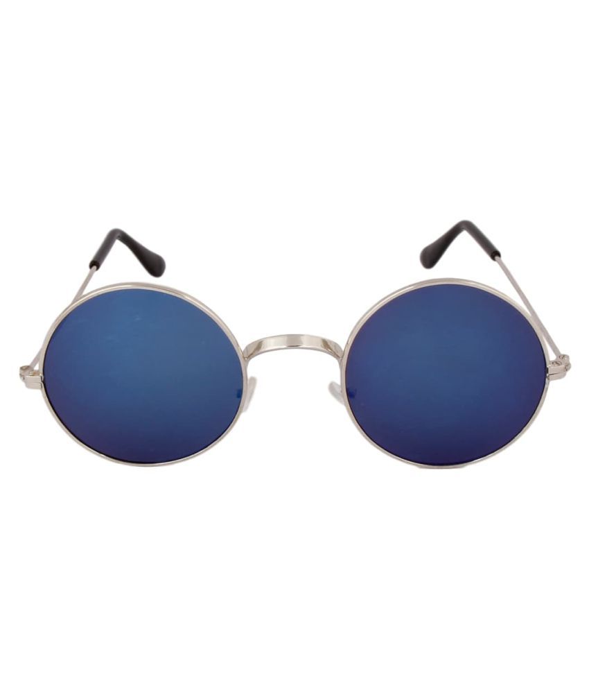 blue round sunglasses men