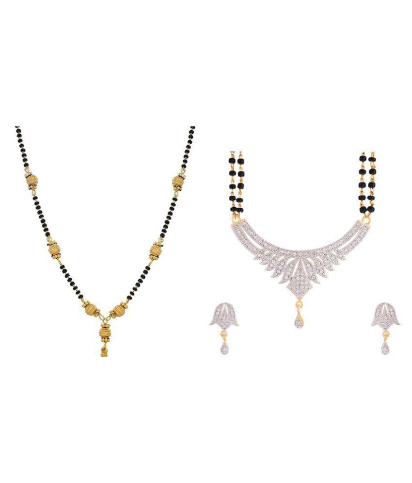     			Zeneme Party Wear American Diamond Trendy Mangalsutra for Women & Girls