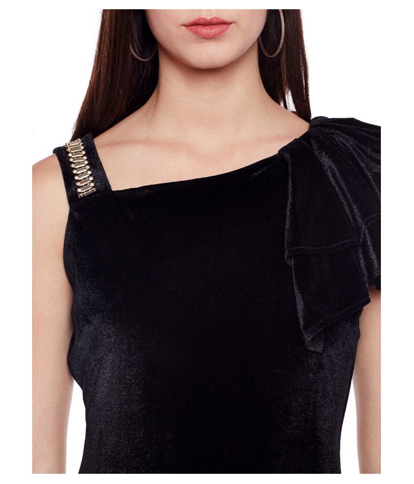 ATHENA Polyester Black Bodycon Dress Buy ATHENA Polyester Black