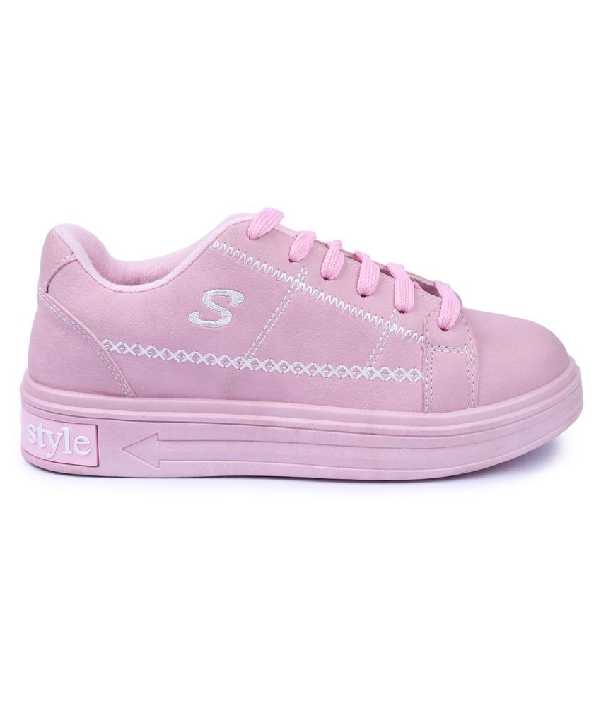 zappy pink casual shoes