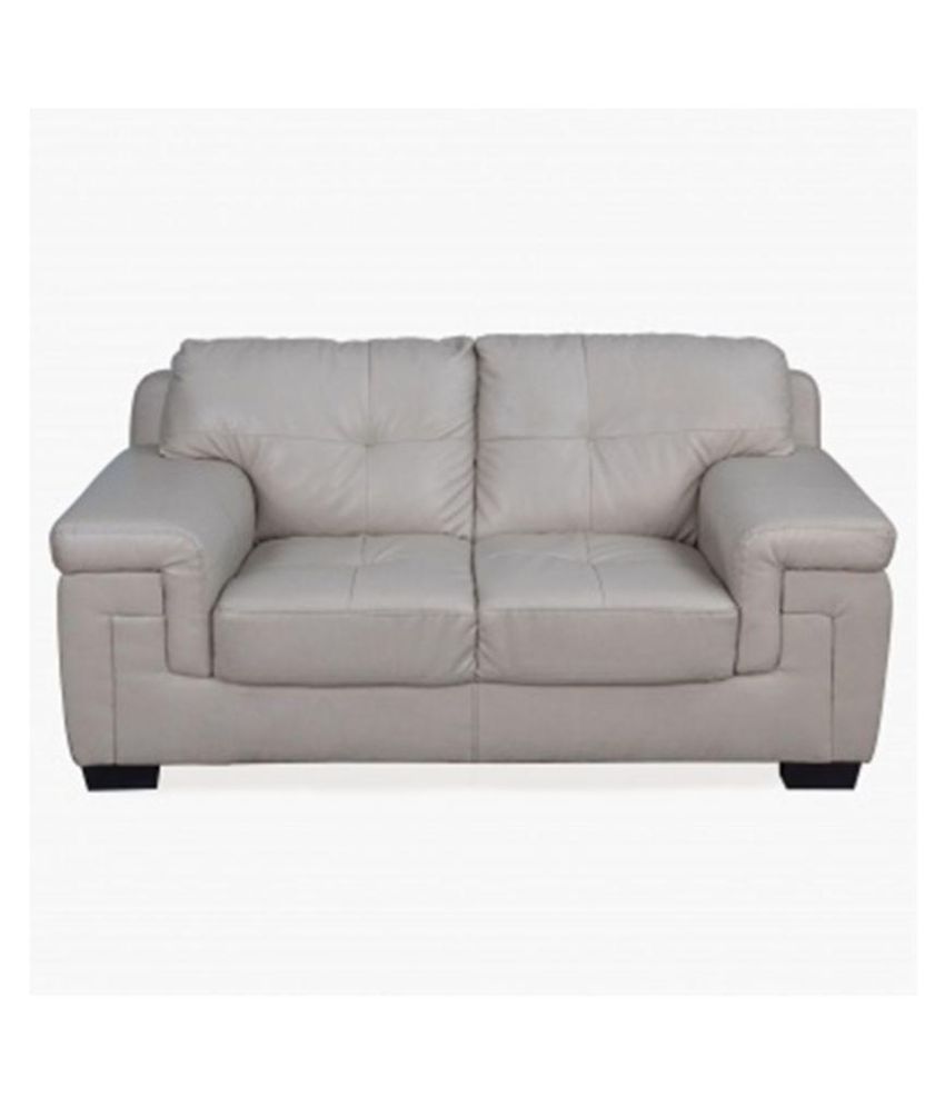 E Interior Beige Faux Leather 2 Seater Sofa E Interior Beige Faux Leather 2 Seater Sofa