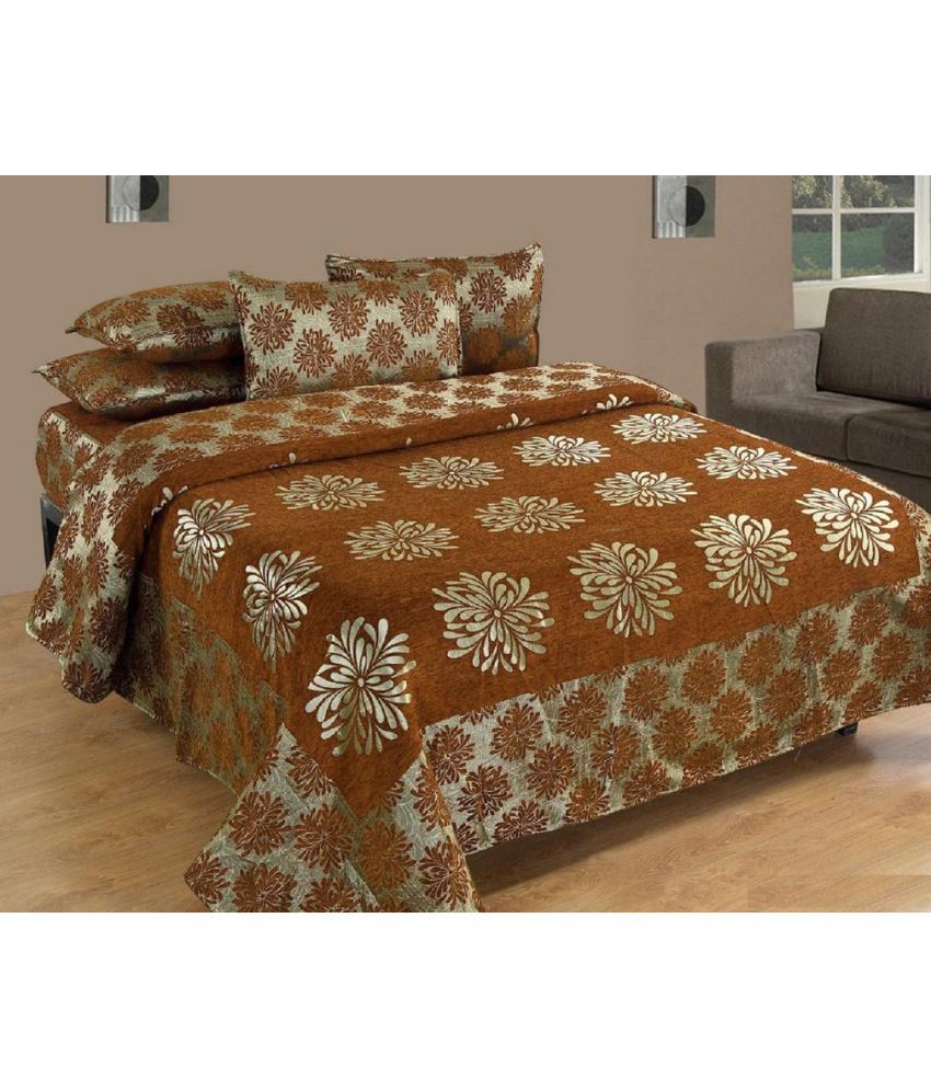 TenTwo Velvet Double Bedsheet with 2 Pillow Covers Buy TenTwo Velvet