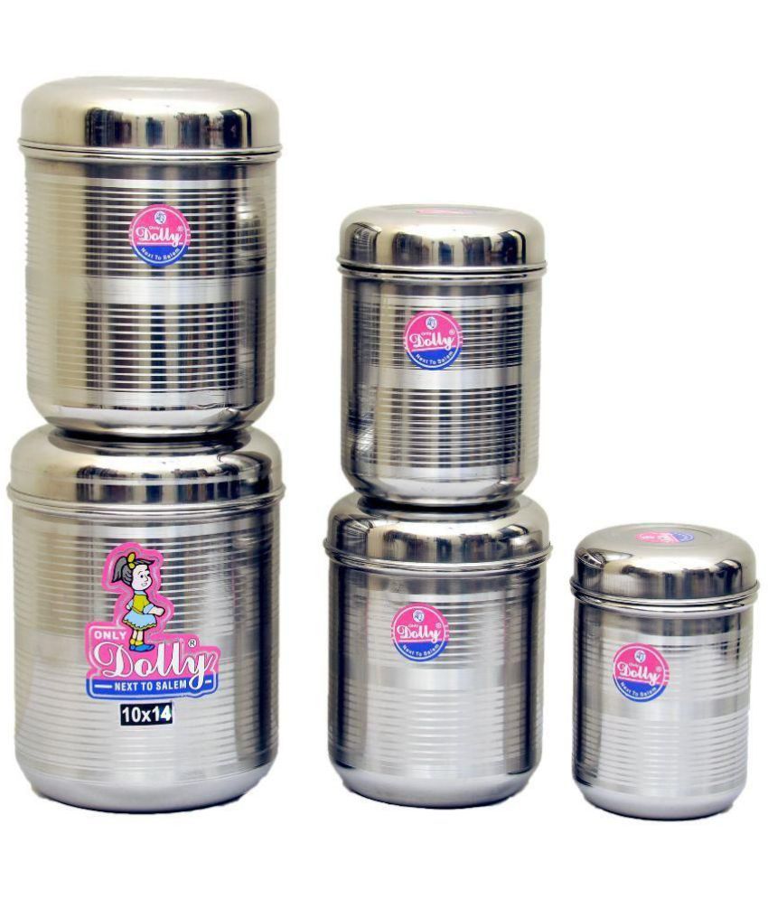 Dolly Steel  Food Container Set  of 5 Buy Online at Best 