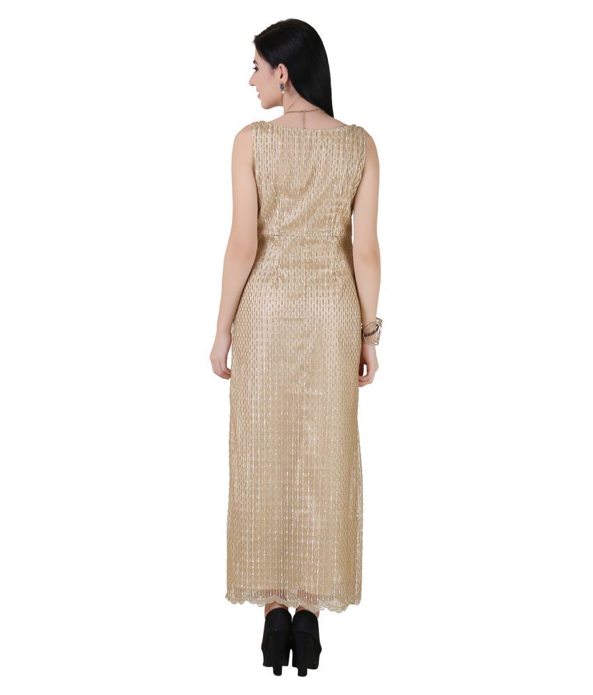 net golden gown