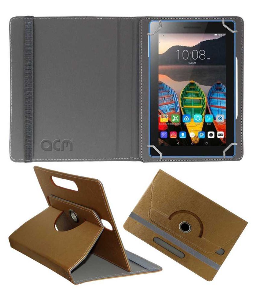Lenovo Tab 3 7 Essential Flip Cover By ACM Golden
