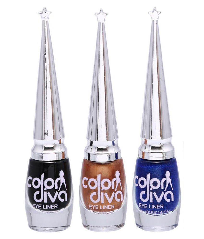     			Color Diva Multi Natural Eye Liner Liquid ( Pack of 3 )