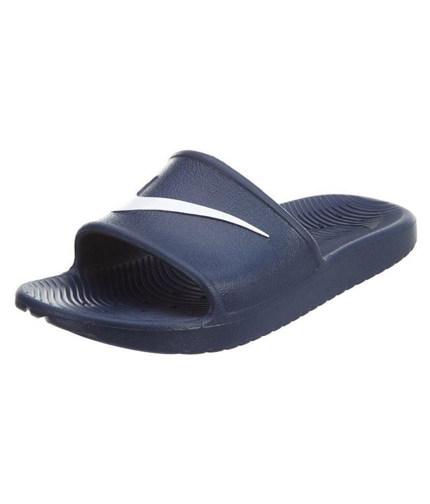 Nike Kawa Shower & Pool Slides Blue Slide Flip flop - Buy Nike Kawa ...