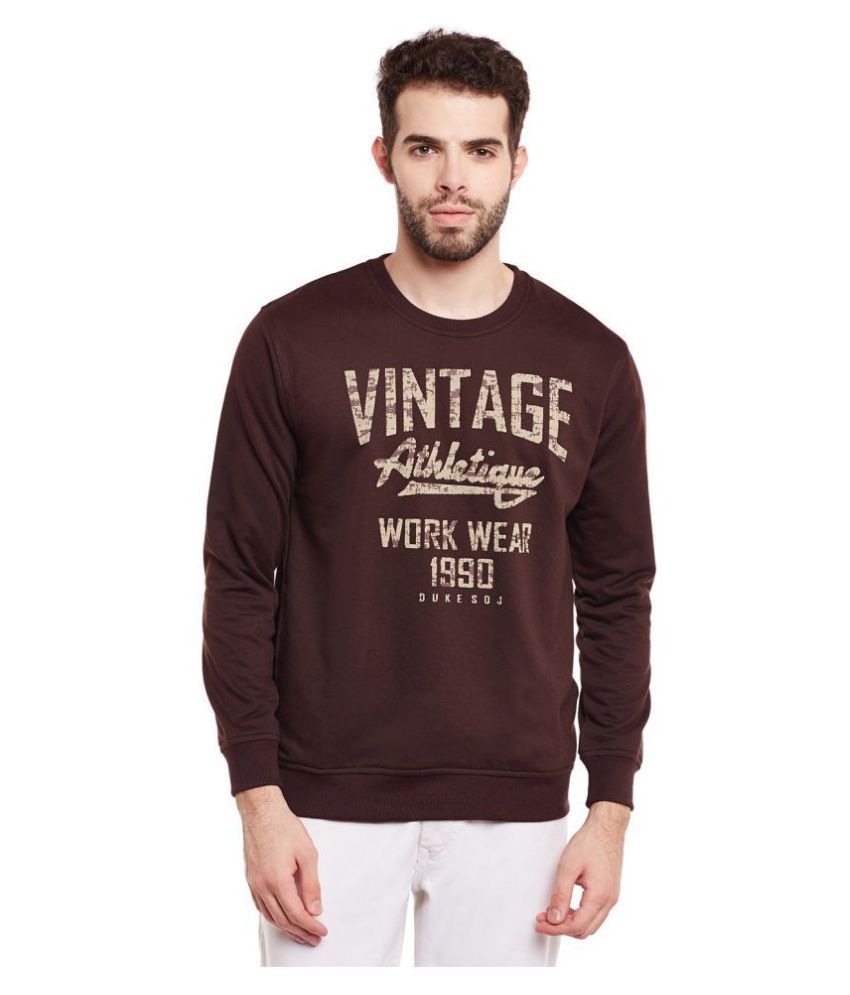     			DUKE Brown Round Sweatshirt