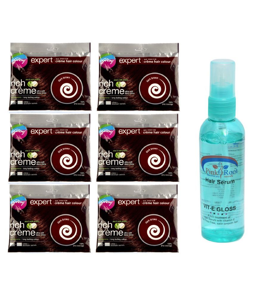 Godrej Semi Permanent Hair Color Dark Brown 280 gm Pack of 7: Buy