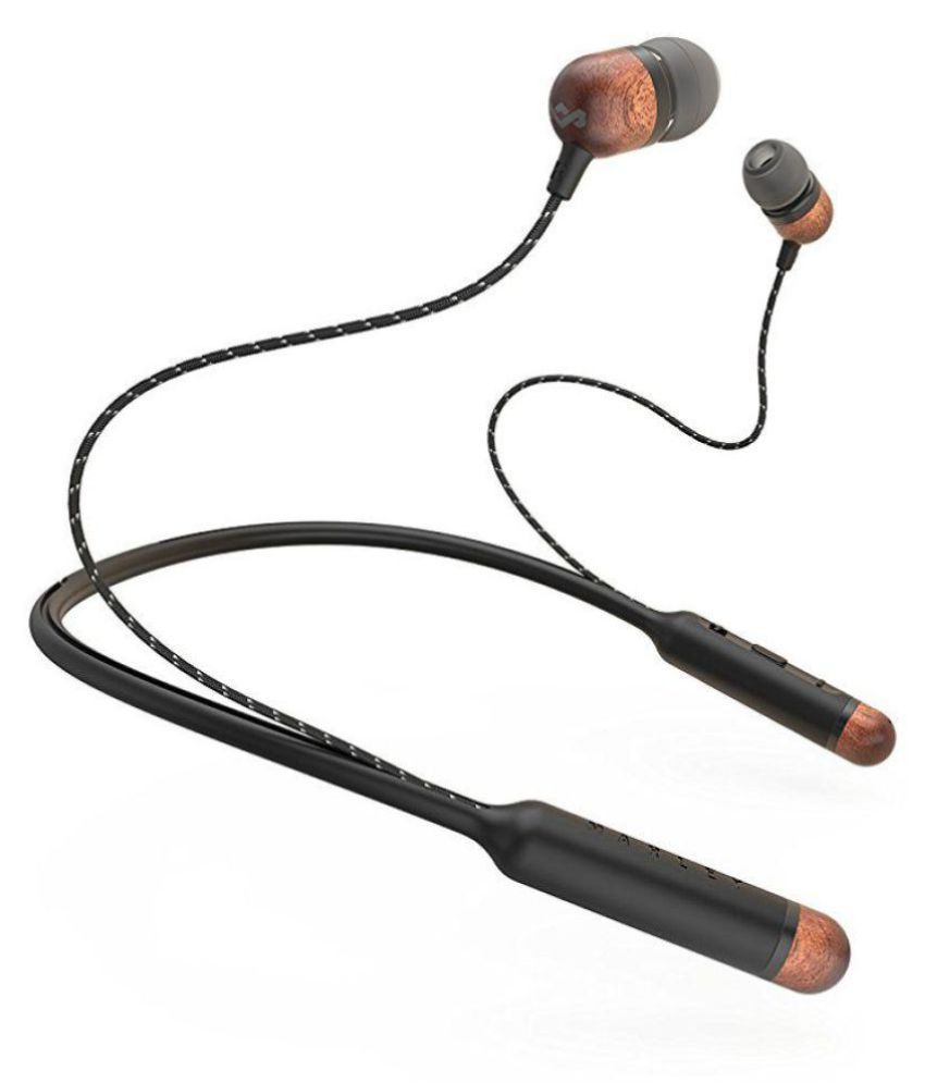 House Of Marley EM-JE083-DN Neckband Foldable Bluetooth Headset - Black