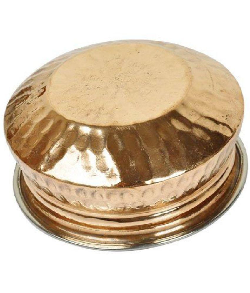 INDIAN CRAFTIO PURE COPPER HAMMERED SERVING BOWL, 500 ML, SET OF TWO