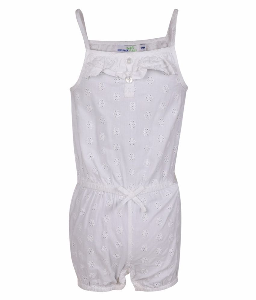girls white jumpsuit