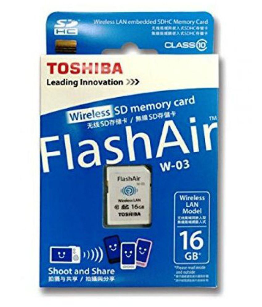     			Toshiba W03 Flash Air 16 GB SDHC 10 90 mbps