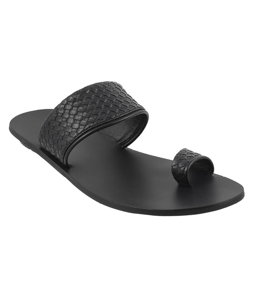 MOCHI MOCHI Men BLACK Synthetic BLACK Sandals Price in India- Buy MOCHI MOCHI Men BLACK 