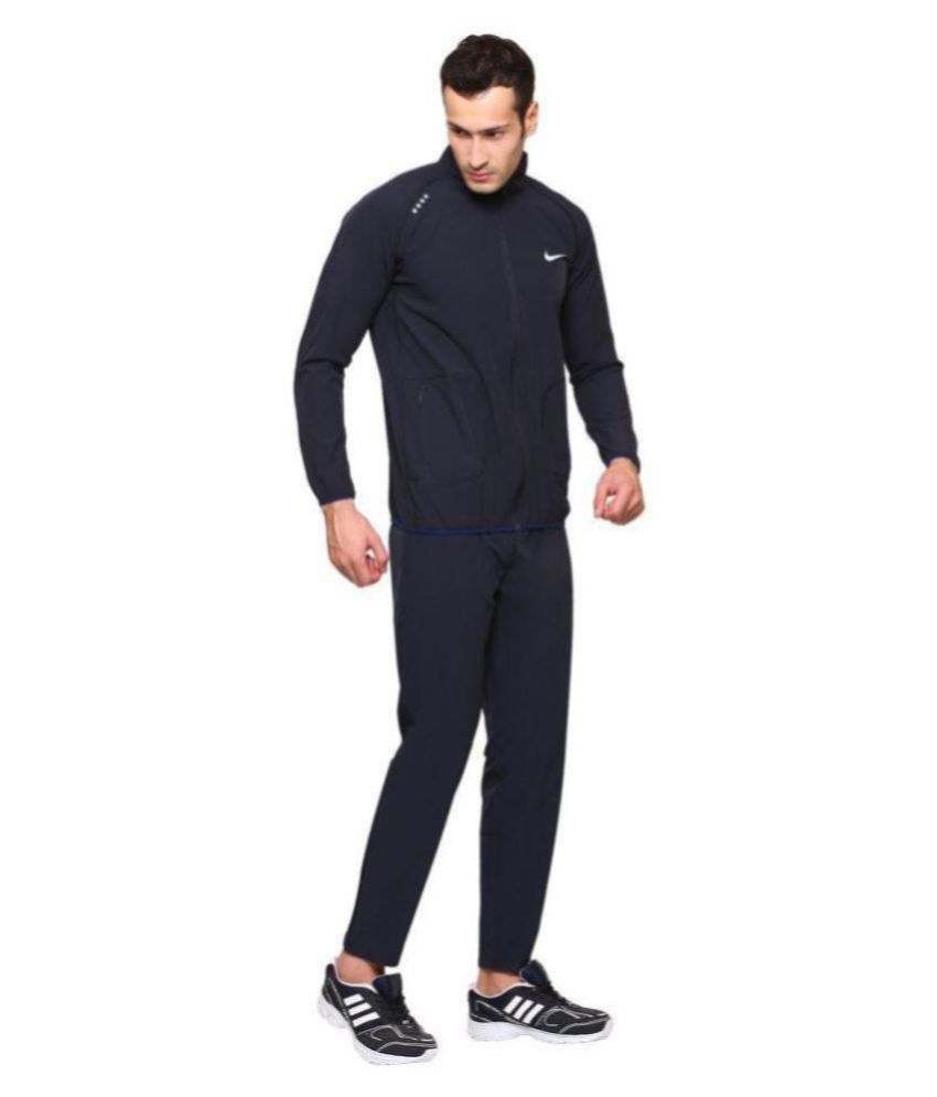 nike blue polyester lycra tracksuit