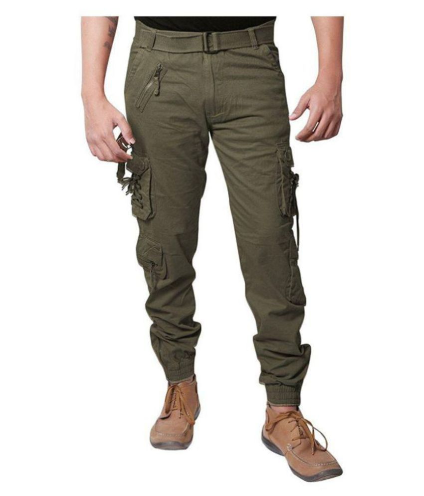 snap zipper cargo pants