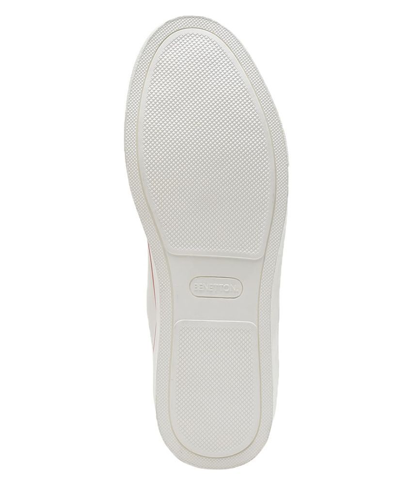 united benetton white shoes